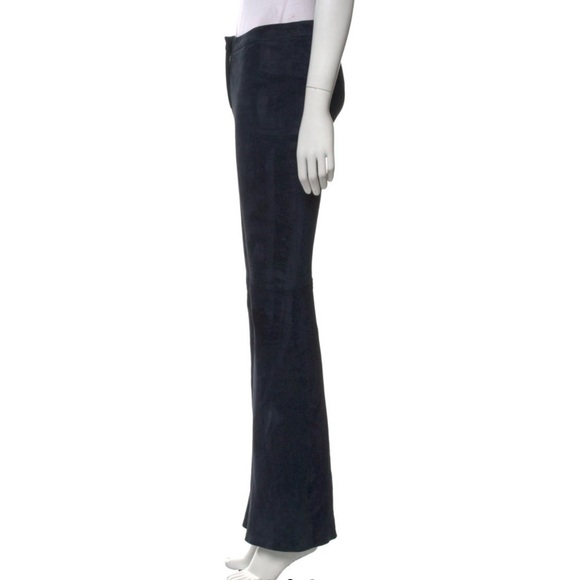 Wes Gordon - Lambskin Suede Pants - Navy (Size 8) - Picture 5 of 7
